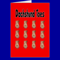 Dachshund Toes - Paws Down You're the Best cards