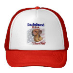 Dachshund USA Patriotic Mesh Hats