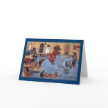 Dachshund Vintage Christmas Card