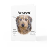 Dachshund (wirehair) History Design Greeting Card