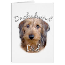 Dachshund (wirehaired) Dad 2 Greeting Cards