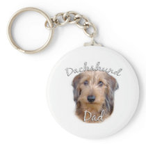 Dachshund (wirehaired) Dad 2 Keychain