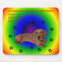 Dachshund World Peace Mouse Mouse Mat