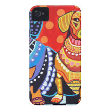 Dachshunds by Heather Galler iPhone 4 Cover