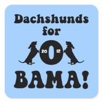 dachshunds for Obama Square Sticker