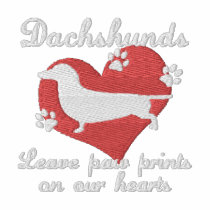 Dachshunds Leave Paw Prints Embroidered Polo Shirt