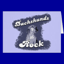 Dachshunds Rock Greeting Card cards