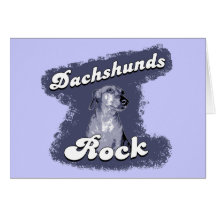 Dachshunds Rock Greeting Card