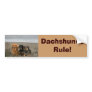 Dachshunds Rule Bumper Sticker On Beach