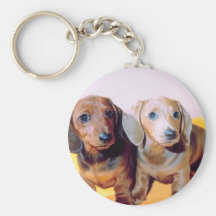 Dachsund Puppies Key Chain