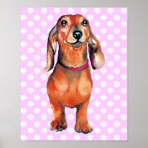 Dachsund Red Doxie Posters