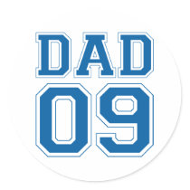 Dad 2009 - Blue Round Stickers