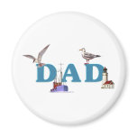Dad Ahoy Fridge Magnet