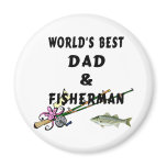 Dad and Fisherman Fridge Magnet