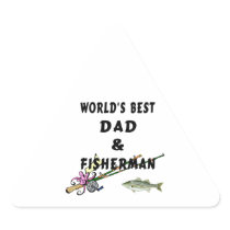 Dad and Fisherman Sticker