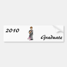 Dad and girl graduate bumper sticker