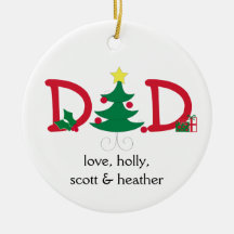 Dad Christmas Wreath Ornaments