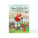 dad gardener birthday greeting card