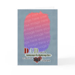 Dad I Look Up To You Photo Frame Card