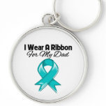 Dad - I Wear A Teal Ribbon Keychains