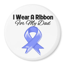 Dad - I Wear Periwinkle Ribbon Refrigerator Magnets