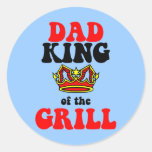 dad king of the grill fathers day sticker