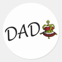 Dad (King) Round Stickers