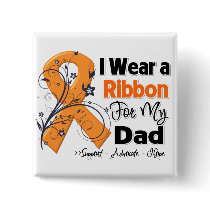 Dad - Leukaemia Ribbon Pinback Buttons