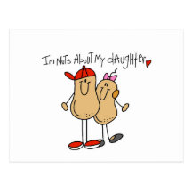 Dad - Nuts About My Daughter T-shirts and Gifts Post Cards