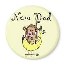 Dad of Twins Boy and Girl Tshirts and Gifts Magnet