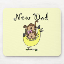 Dad of Twins Boy and Girl Tshirts and Gifts Mousepad
