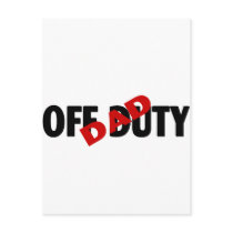 Dad Off Duty (Blk) Postcards