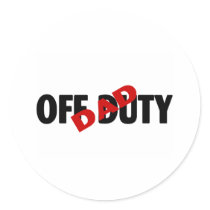 Dad Off Duty (Blk) Sticker