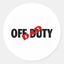 Dad Off Duty (Blk) Sticker
