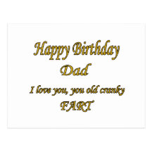 Dad, Old Cranky Fart Post Card