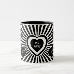 Dad Rocks -  Black & White Guitars & Heart Coffee Mugs