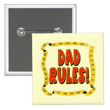 Dad Rules Gifts For Him Buttons