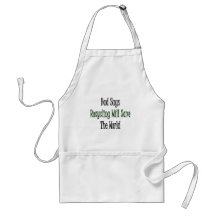 Dad Says Recycling Will Save The World Aprons