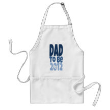 Dad to be 2012 - white footprints apron