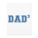 Dad to the Power of 3 Post Card