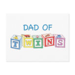 Dad Twins Blocks Postcards