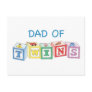 Dad Twins Blocks Postcards