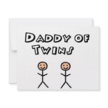 dad twins custom invitations