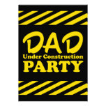 Dad Under Construction Party Personalized Announcement