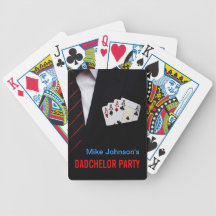 Dadchelor Poker Party Personalized Playing Cards