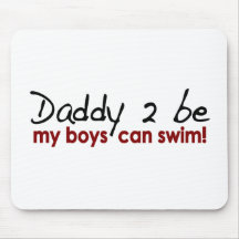 Daddy 2 Be Boys Can Swim Mouse Pad