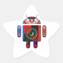 Daddy and Baby Android  -  Art101 by Navin Star Sticker