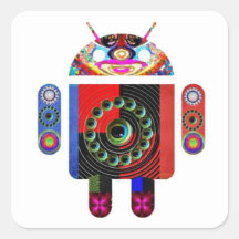 Daddy and Baby Android  -  Art101 by Navin Sticker