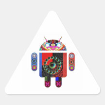 Daddy and Baby Android  -  Art101 by Navin Triangle Stickers