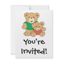 Daddy and Baby Boy Bear Invites